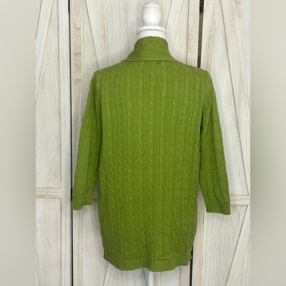 Classic Elements Open Cardigan
Green Cable Knit Women's
Sweater sz Med EUC Cozy - Picture 5 of 11